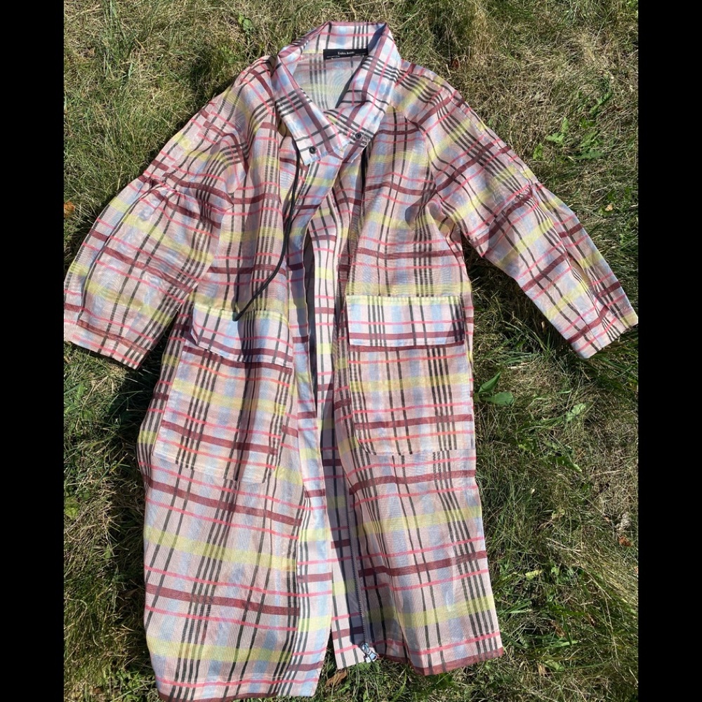 Zara Mesh plaid jacket
